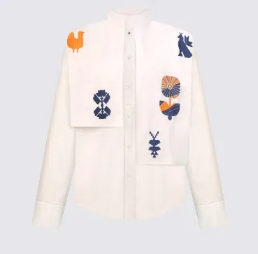 Сорочка з вишивкою «Символи життя», унісекс, молочна