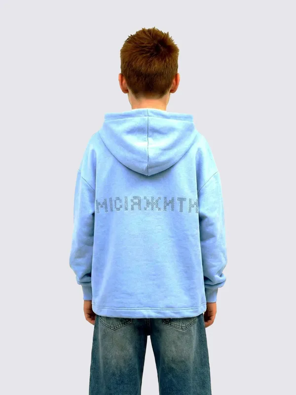 Дитяче худі «Місія Жити», блакитне - 3