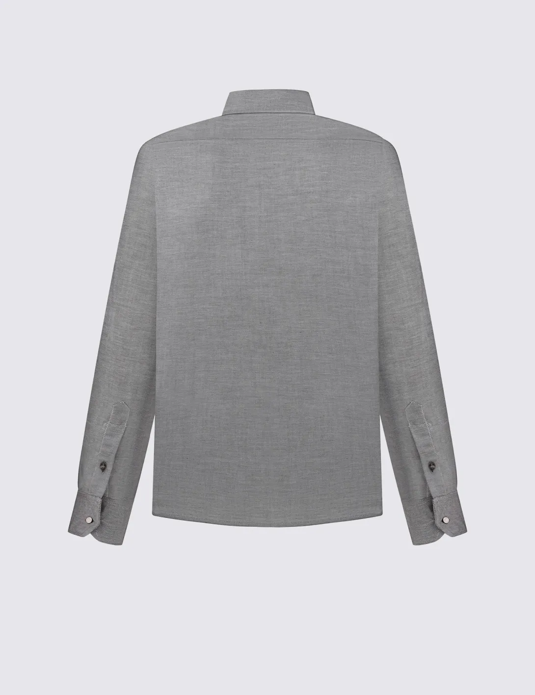 Men's shirt with «Birds» embroidery, gray - 4