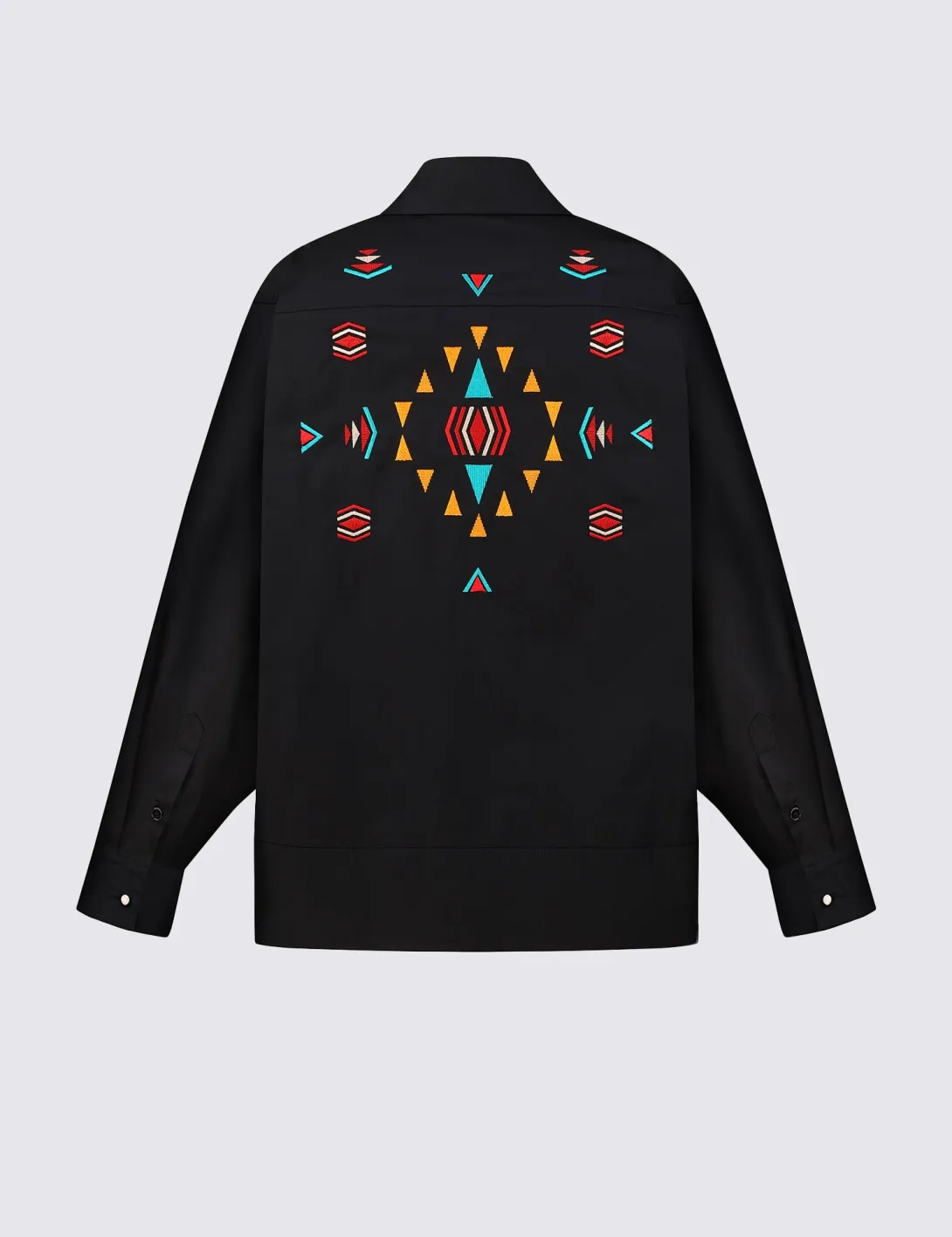 Women's shirt with «Style of Traditions» embroidery, black - 4