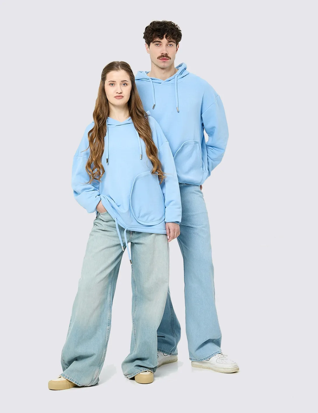 Hoodie «Mission to Live», unisex, light blue