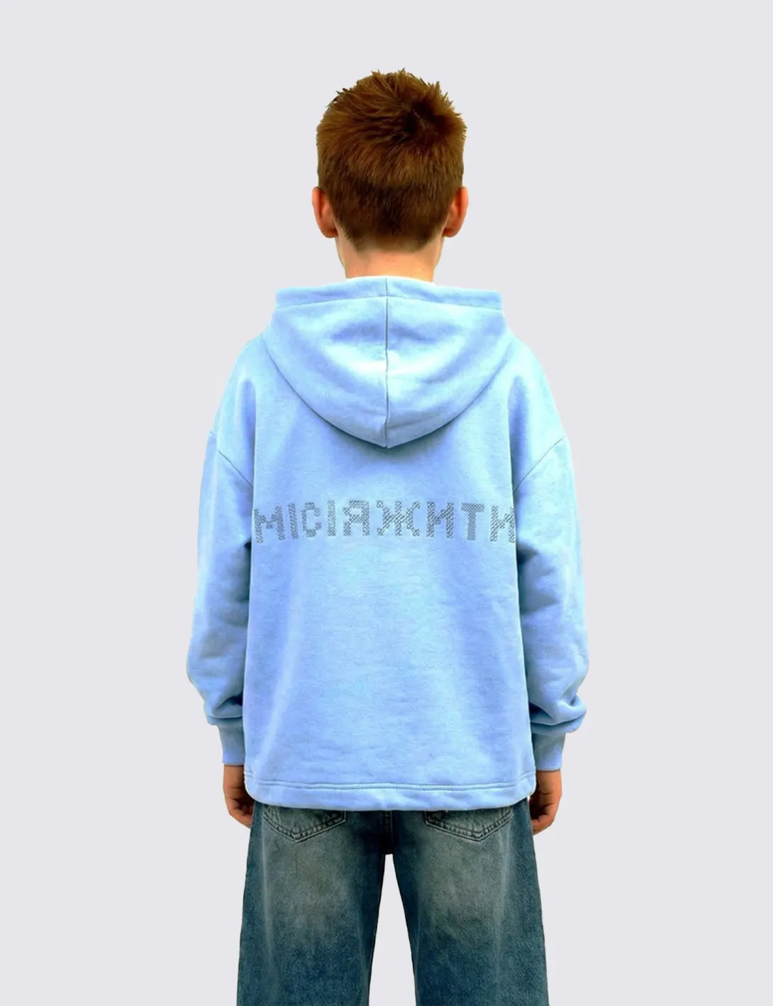Children's hoodie «Mission to Live», light blue - 3