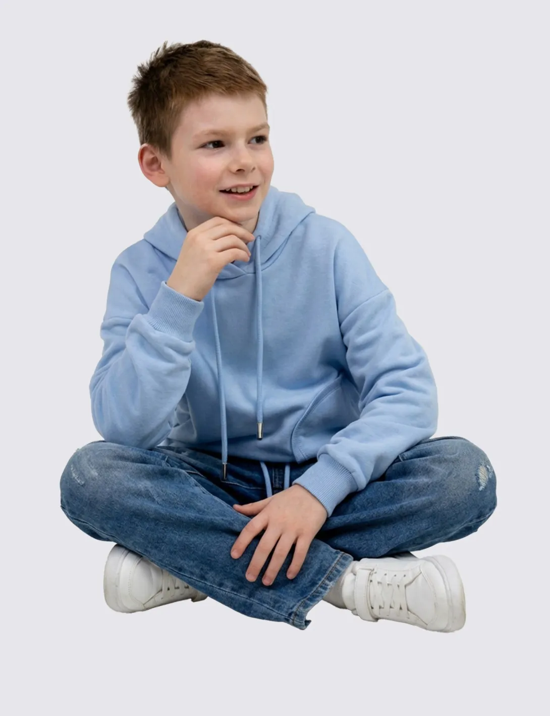 Children's hoodie «Mission to Live», light blue - 4