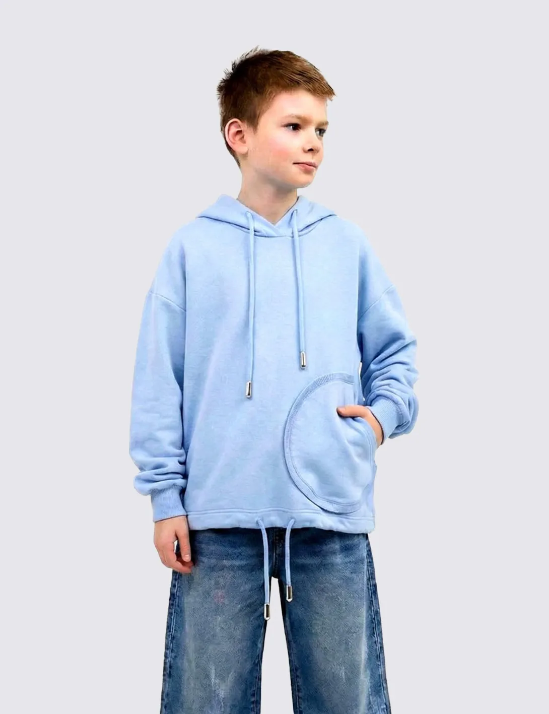 Children's hoodie «Mission to Live», light blue - 2